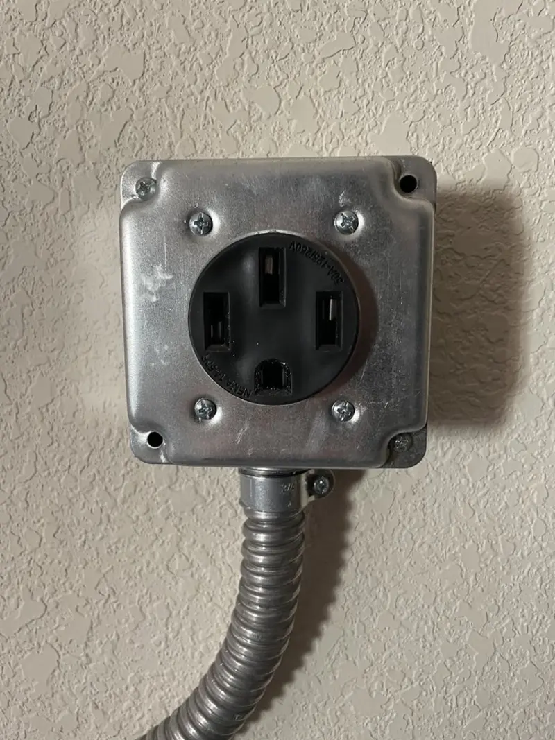 NEMA 14-50 outlet installed for Smart Home Electrical in Vevay
